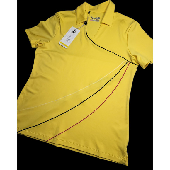 NWT Under Armour Women's UA Golf Polo Kinetic Yellow Size M - Picture 5 of 8